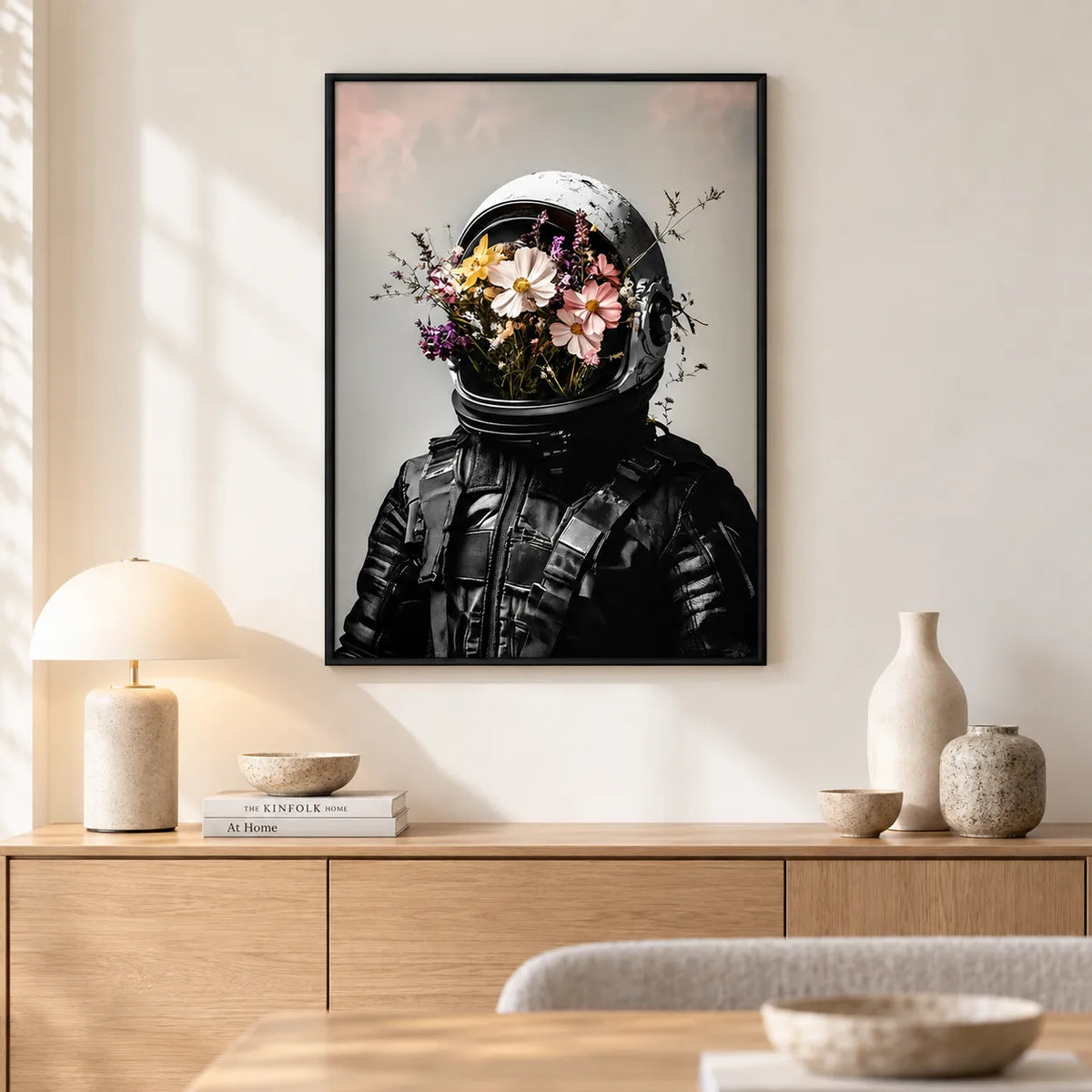 Floral Astronaut Surreal Wall Art 5