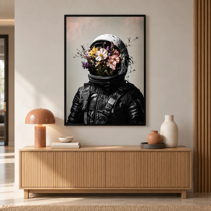 Floral Astronaut Surreal Wall Art 6