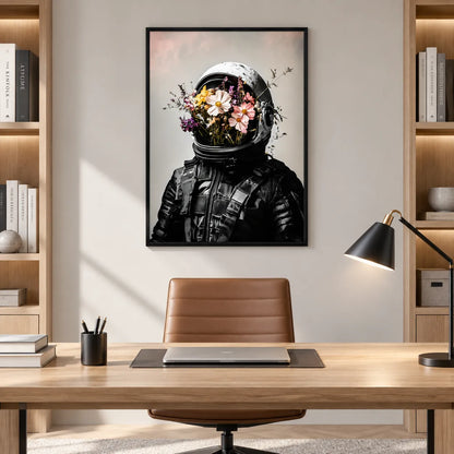 Floral Astronaut Surreal Wall Art 7