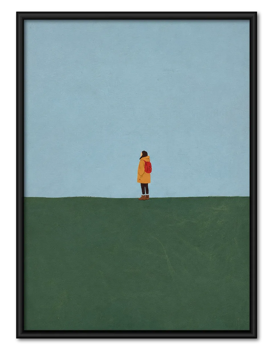 Minimal Lone Traveler Landscape Wall Art 1