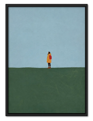 Minimal Lone Traveler Landscape Wall Art