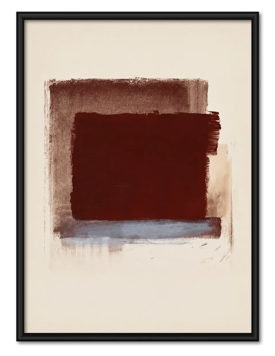 Minimal Burgundy Color Block Wall Art 1