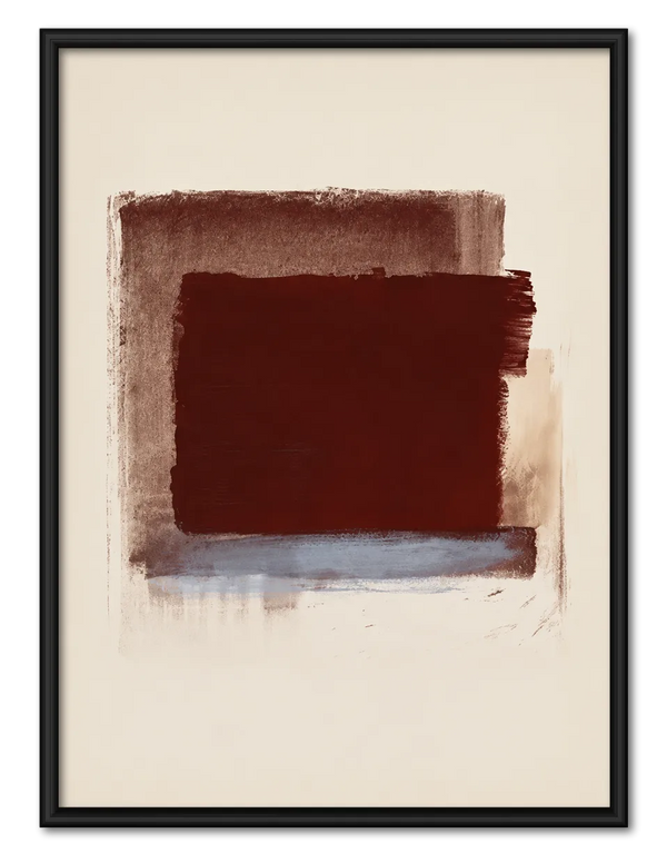 Minimal Burgundy Color Block Wall Art