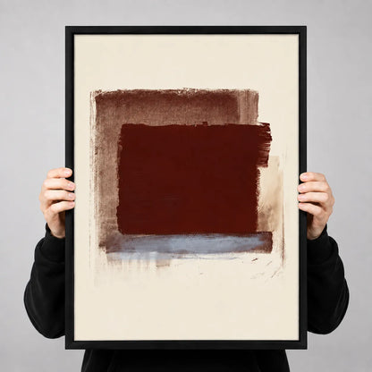 Minimal Burgundy Color Block Wall Art 3