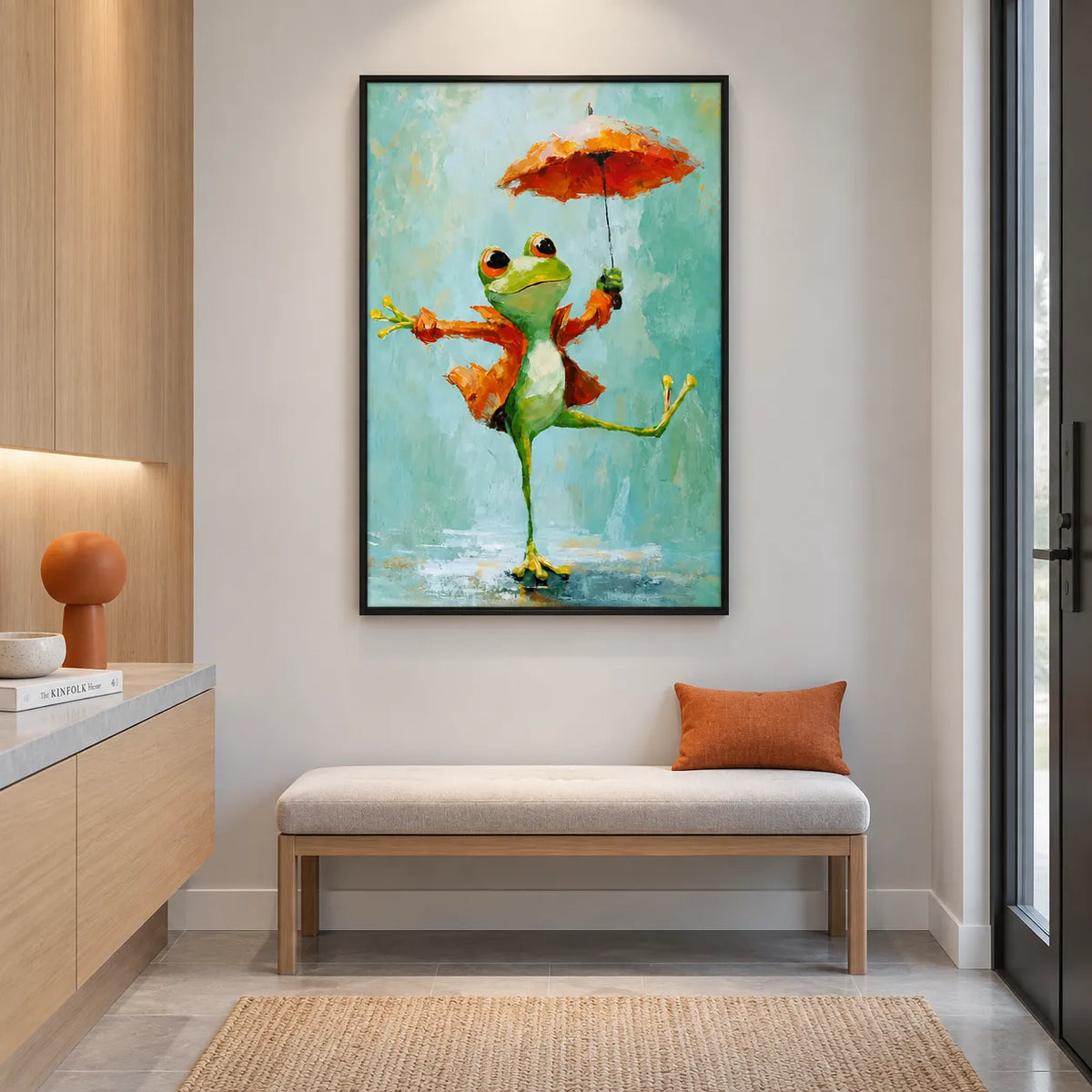 Rainy Day Frog Umbrella Wall Art 5