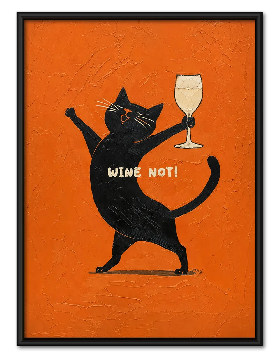 Wine Not Black Cat Wall Art 1