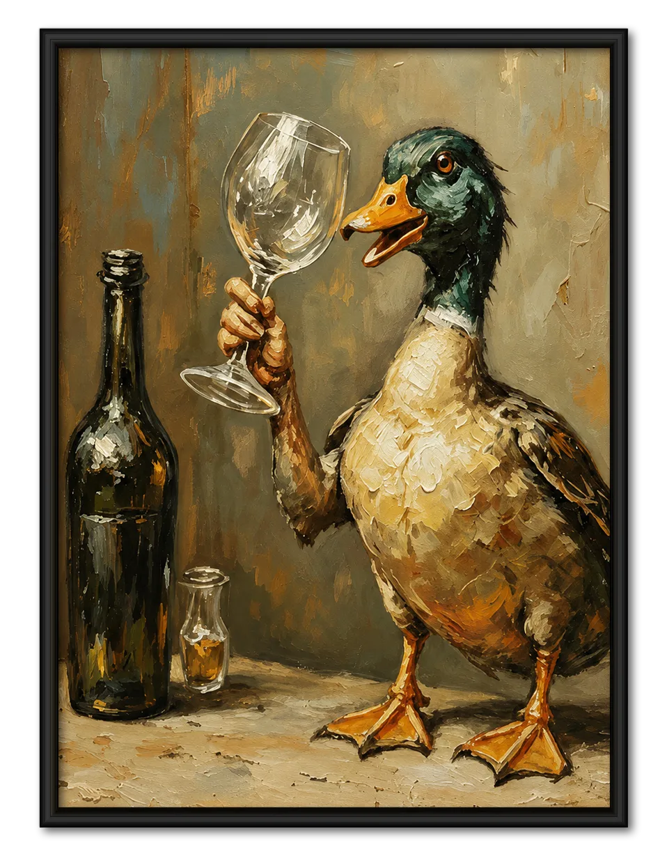 Wine Toast Duck Wall Art 1