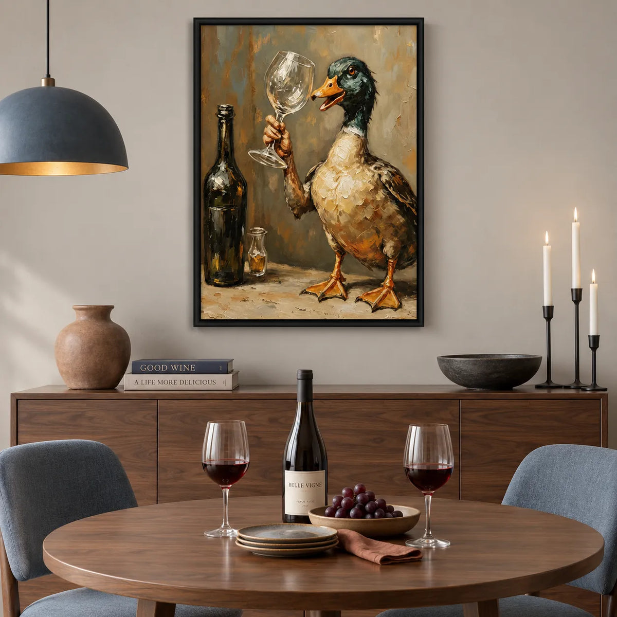 Wine Toast Duck Wall Art 2