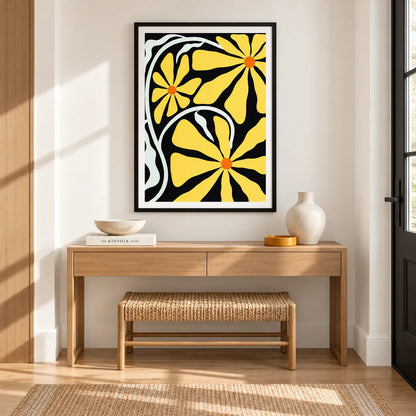 Yellow Floral Graphic Wall Art 6