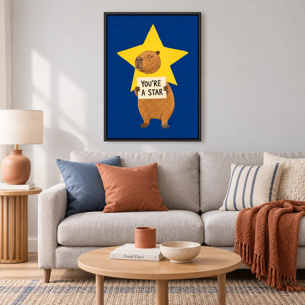 You’re a Star Capybara Wall Art 2