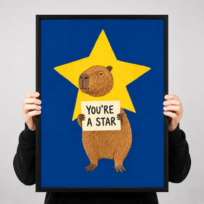 You’re a Star Capybara Wall Art 3
