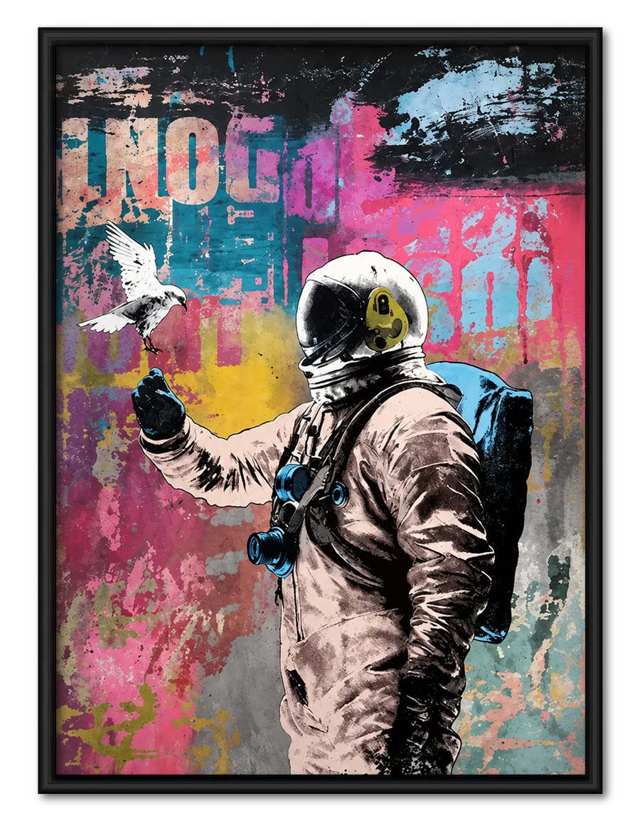 Urban Astronaut Graffiti Wall Art