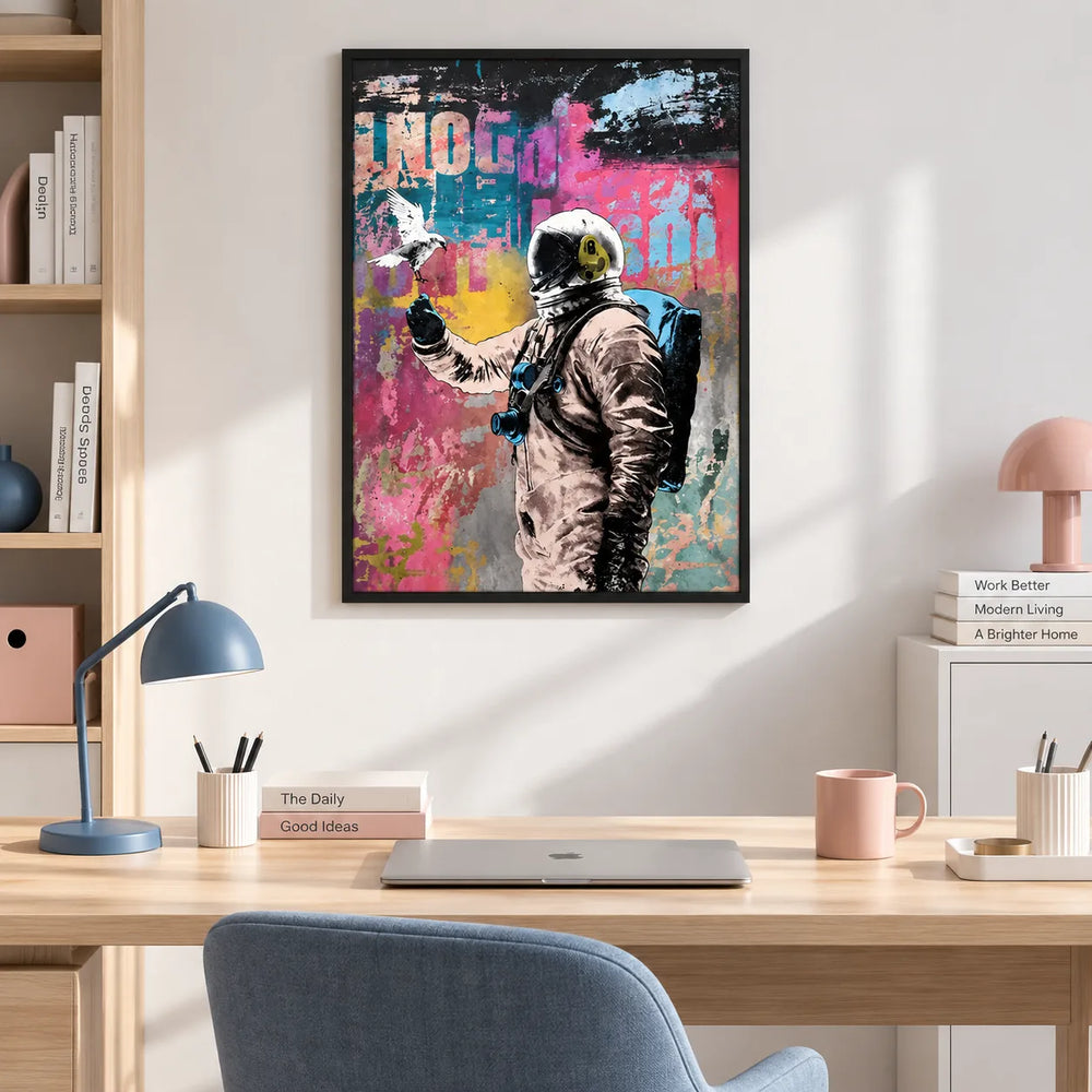 Urban Astronaut Graffiti Wall Art 2