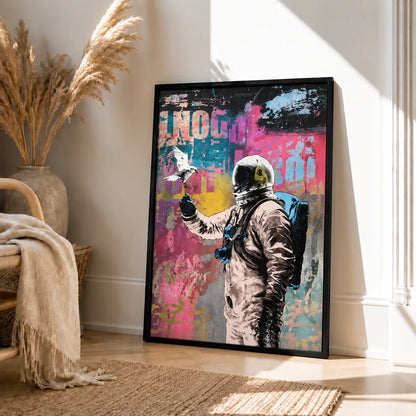 Urban Astronaut Graffiti Wall Art 4