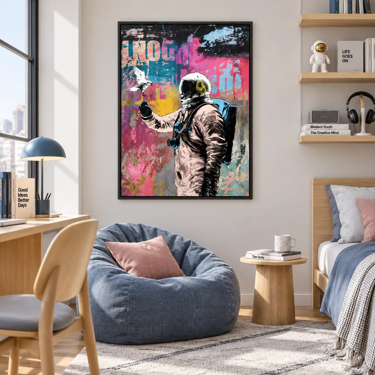 Urban Astronaut Graffiti Wall Art 5
