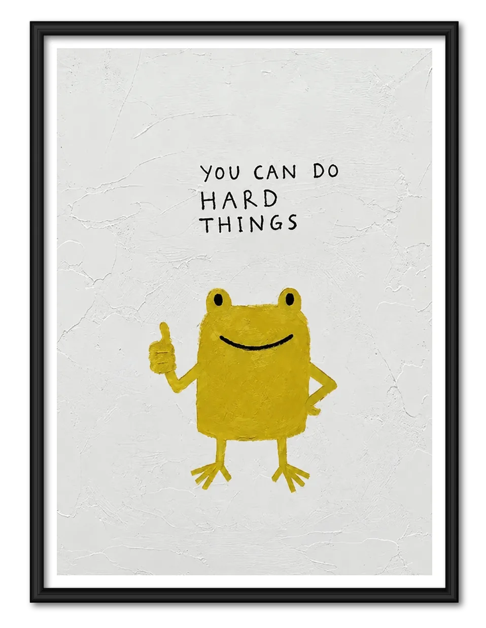 You Can Do Hard Things Frog Wall Art 1