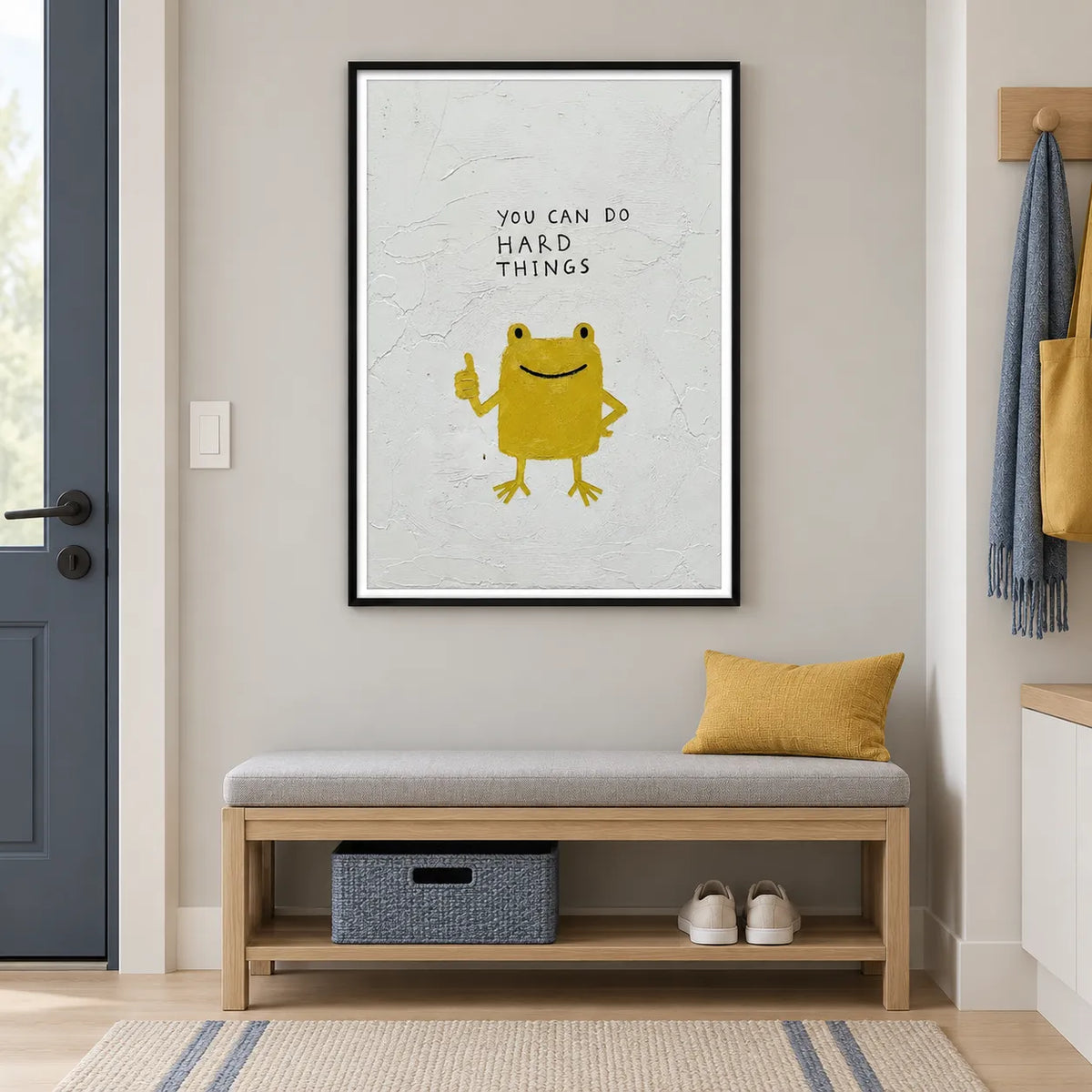 You Can Do Hard Things Frog Wall Art 5