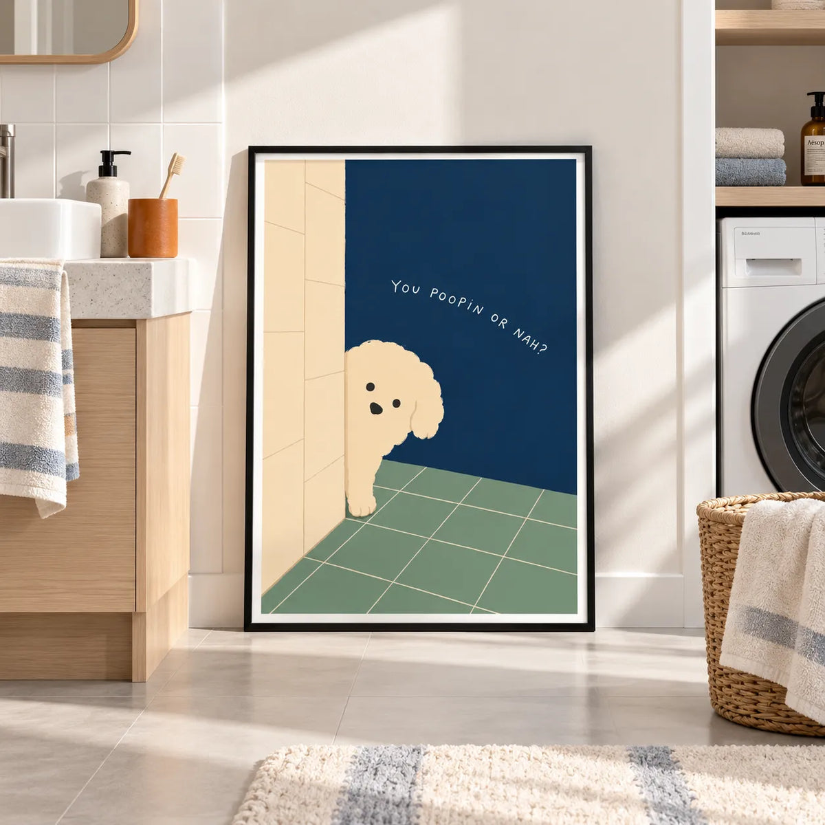 You Poopin’ or Nah Dog Wall Art 5