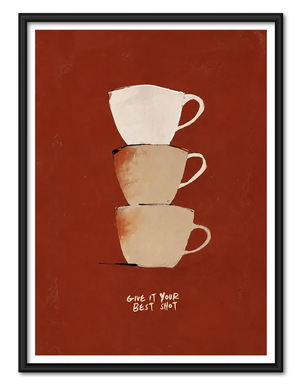 Give It Your Best Shot Coffee Wall Art